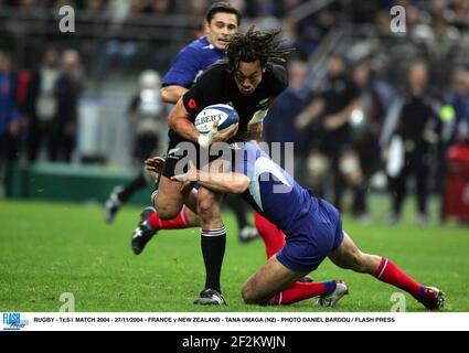 RUGBY - MATCH DE TEST 2004 - 27/11/2004 - FRANCE V NOUVELLE-ZÉLANDE - TANA UMAGA (NZ) - PHOTO DANIEL BARDOU / APPUYEZ SUR FLASH Banque D'Images