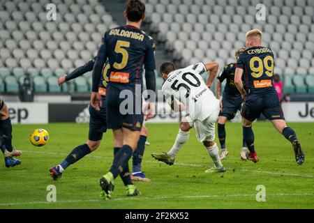 Hamza Rafia de Juventus FC score but pendant la coupe italienne, ronde de 16 match de football entre Juventus FC et Genoa CFC le 13 janvier 2021 au stade Allianz de Turin, Italie - photo Morgese-Rossini / DPPI Banque D'Images