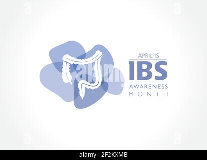 Illustration vectorielle du mois de sensibilisation au syndrome de l'intestin irritable (SII) observé En avril Illustration de Vecteur