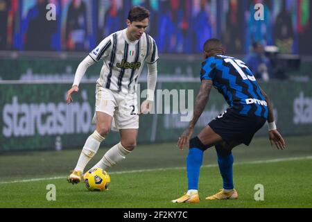 Federico Chiesa de Juventus FC pendant le championnat italien Serie UN match de football entre FC Internazionale et Juventus FC le 17 janvier 2021 au stade Giuseppe Meazza à Milan, Italie - photo Morgese-Rossini / DPPI Banque D'Images