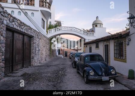 Vue à l'extérieur de Casa Kimberly, Elizabeth Taylor et la maison de Richard Burton à Puerto Vallarta, Mexique Banque D'Images