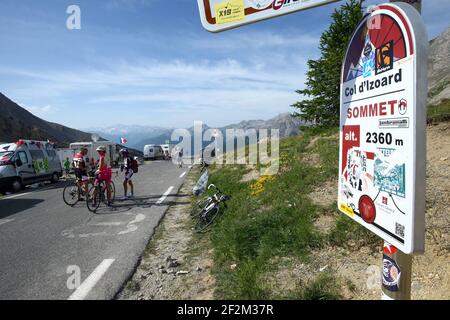 Illustration Col d Izoard pendant le Tour de France, UCI World Tour 2014, étape 14, Grenoble - Risoul (177 km), le 19 juillet 2014 - photo Manuel Blondau / AOP Press / DPPI Banque D'Images