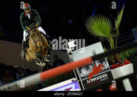 Abdelkebir Ouaddar (Mar) à bord de rapidement de Kreisker pendant les Gucci Paris Masters , salon du cheval 2013 à Paris-Nord Villepinte, France, vendredi 6 décembre 2013. Photo Christophe Bricot / DPPI Banque D'Images