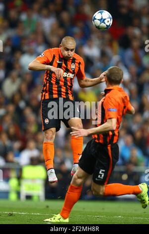 Yaroslav Rakitskiy de Shakhtar Donetsk pendant le groupe de la Ligue des champions de l'UEFA UN match de football entre le Real Madrid CF et le FC Shakhtar Donetsk le 15 septembre 2015 au stade Santiago Bernabeu de Madrid, Espagne. Photo : Manuel Blondau/AOP.Press/DPPI Banque D'Images