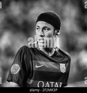 Neymar du FC Barcelone lors du match de football de l'UEFA Champions League Group E entre le FC Barcelone et Bate Borisov le 4 novembre 2015 au stade Camp Nou à Barcelone, Espagne.Editeurs Remarque : cette image a été traitée à l'aide de filtres numériques. Photo Manuel Blondau/AOP.Press/DPPI Banque D'Images