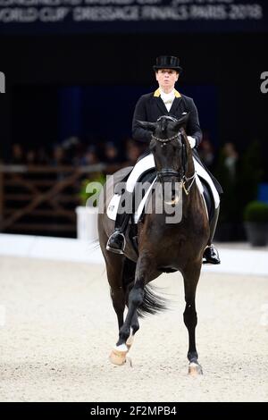 Isabell WERTH (GER) à cheval WEIHEGOLD OLD pendant les finales de la coupe du monde FEI à l'Hôtel Accor Arena - avril 11-15, le 14 avril 2018, à Paris, France - photo Christophe Bricot / DPPI Banque D'Images