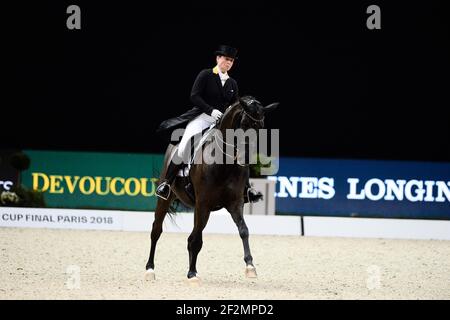 Isabell WERTH (GER) à cheval WEIHEGOLD OLD pendant les finales de la coupe du monde FEI à l'Hôtel Accor Arena - avril 11-15, le 14 avril 2018, à Paris, France - photo Christophe Bricot / DPPI Banque D'Images