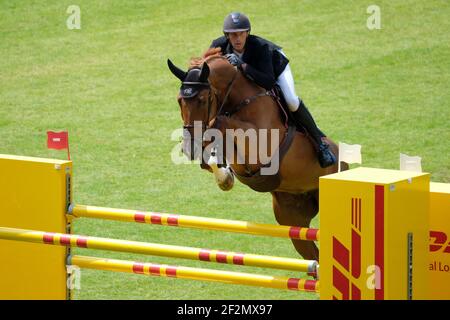 Kevin STAUT (FRA) à cheval Bahia de Mars pendant le Festival équestre mondial, CHIO d'Aix-la-Chapelle 2018, du 13 au 22 juillet 2018 à Aix-la-Chapelle, Allemagne - photo Christophe Bricot / DPPI Banque D'Images