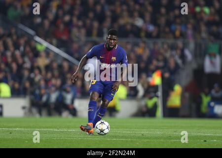 SAMUEL UMTITI du FC Barcelone lors de la Ligue des champions de l'UEFA, ronde de 16, match de football de 2e jambe entre le FC Barcelone et le FC Chelsea le 14 mars 2018 au stade Camp Nou à Barcelone, Espagne - photo Manuel Blondeau / AOP Press / DPPI Banque D'Images