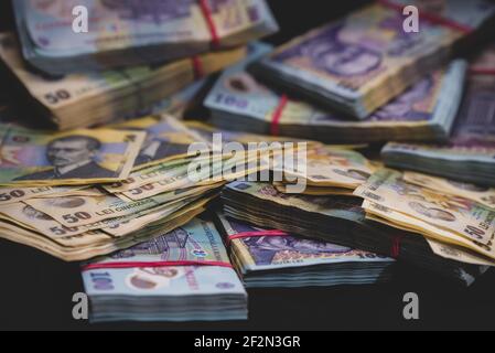 Gros plan d'une pile de billets Lei Banque D'Images