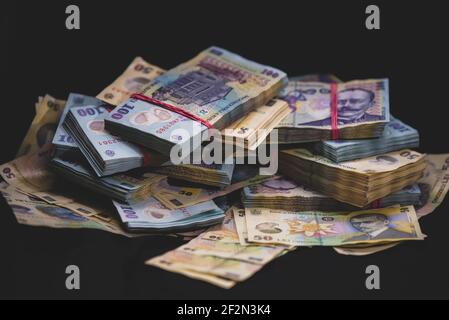 Gros plan d'une pile de billets Lei Banque D'Images