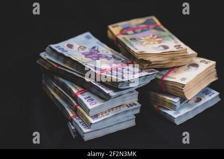 Gros plan d'une pile de billets Lei Banque D'Images