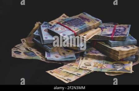 Gros plan d'une pile de billets Lei Banque D'Images