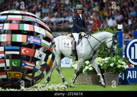 Olivier ROBERT (FRA) à cheval VANGOG DU MAS GARNIER pendant le CHIO d'Aix-la-Chapelle, Jumping événement le 18 juillet 2019 à Aix-la-Chapelle, Allemagne - photo Christophe Bricot / DPPI Banque D'Images