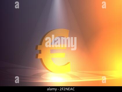 Fond euro, moderne lumineux lumières orange vif blanc Banque D'Images