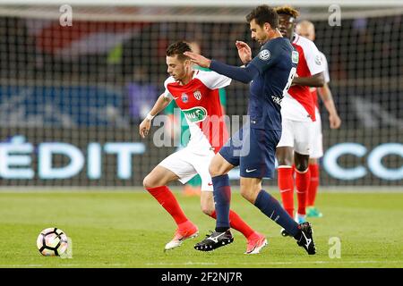 Thiago Motta, le milieu de terrain italien de Paris Saint-Germain, a vié pendant la coupe de France, match de football semi-final entre Paris Saint-Germain et AS Monaco le 26 avril 2017 au stade du Parc des Princes à Paris, France - photo Benjamin Cremel / DPPI Banque D'Images