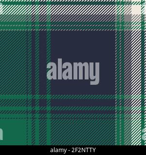 Illustration du motif Plaid sans couture Vector vert et bleu marine. Motif écossais de style universitaire pour un motif textile de mode. Illustration de Vecteur