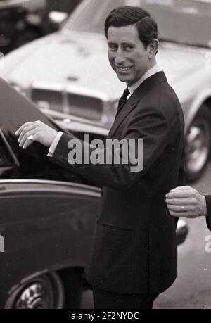 LE PRINCE CHARLES LORS DE SA VISITE À PORTSMOUTH. PIC MIKE WALKER, 1981 Banque D'Images