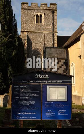 St John's Church Layhams Rd, West Wickham BR4 9HN, architecture religieuse au Royaume-Uni Banque D'Images