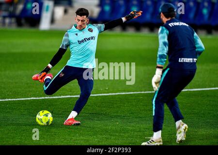 12-03-2021: Voetbal: Levante UD v Valencia CF: Valencia VALENCIA, ESPAGNE - MARS 12: Cardenas de Levante UD pendant le match de la Liga entre Levante UD Banque D'Images