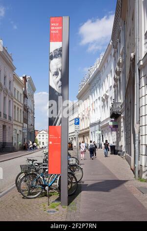 Willy-Brandt-Haus, musée, Koenigstrasse, Lübeck, Schleswig-Holstein, Allemagne, Europe Banque D'Images