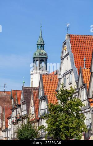 Maisons à colombages, Kalandgasse, vieille ville, celle, Lueneburg Heath, Basse-Saxe, Allemagne, Europe Banque D'Images