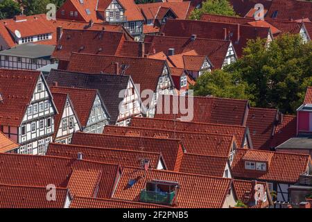 Maisons à colombages, vieille ville, celle, Lueneburg Heath, Basse-Saxe, Allemagne, Europe Banque D'Images