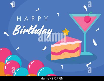 Invitation Au Cocktail D Anniversaire Image Vectorielle Stock Alamy