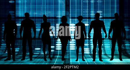 Solution de gestion résumé en tant qu'entreprise Concept Art Banque D'Images