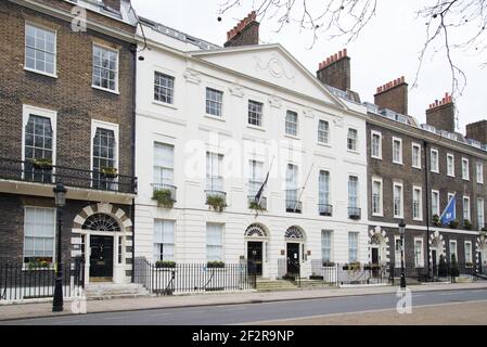 12-27 Bedford Square Architecture géorgienne Bloomsbury par Thomas Leverton Robert Palmer Banque D'Images