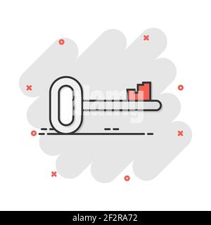 Cartoon Vector icône clés dans le style comique. Mot-clé secret sign illustration pictogramme. Entreprise Clé effet splash concept. Illustration de Vecteur