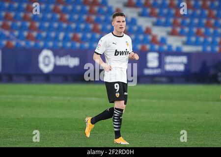 Kevin Gameiro de Valencia CF pendant le championnat d'Espagne la Ligue de football match entre Levante et Valence le 12 mars 2021 à l'Estadio Ciutat de Valencia à Valence, Espagne - photo Maria Jose Segovia / Espagne DPPI / DPPI / LiveMedia Banque D'Images