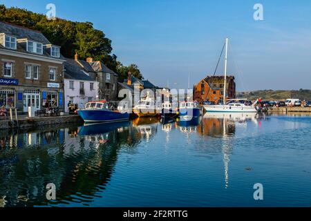 Port de Padstow ; bateaux de pêche ; Cornwall ; Royaume-Uni Banque D'Images