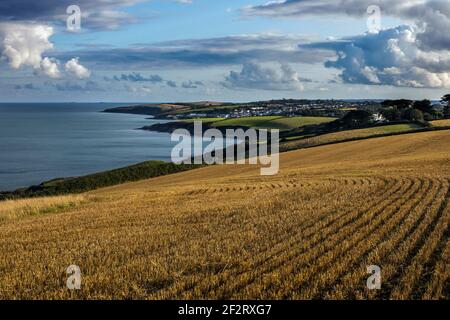 Portscatho; région agricole de Curgurrell; Cornwall; Royaume-Uni Banque D'Images