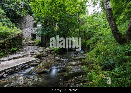 Trewethett Mill; Rocky Valley; Tintagel; Cornwall; Royaume-Uni Banque D'Images
