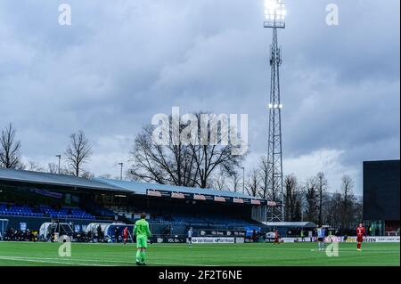 EINDHOVEN, PAYS-BAS - MARS 12: Vue d'ensemble du stade lors du match néerlandais de Keukenkampioendivision entre le FC Eindhoven et le FC Almere City à Jan Louwe Banque D'Images