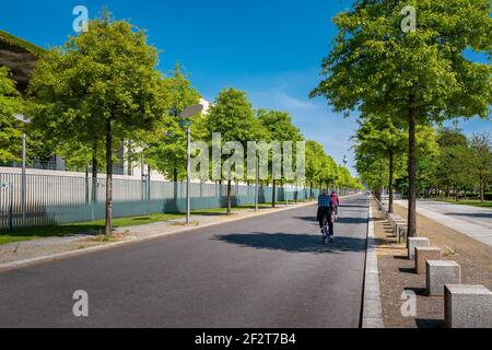 la chancellerie fédérale dans le quartier du gouvernement de berlin Banque D'Images