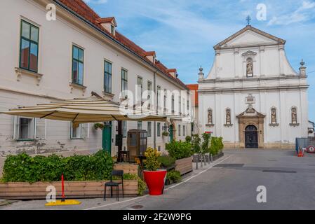 Église Sainte Catherine d'Alexandrie à Zagreb, Croatie Banque D'Images