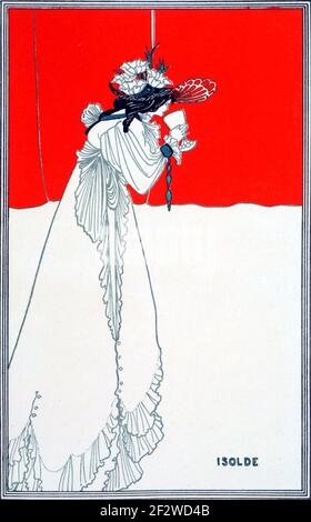 Aubrey Beardsley. Illustration intitulée 'Isola' par Aubrey Vincent Beardsley (1872-1898), lithographie couleur, 1899 Banque D'Images