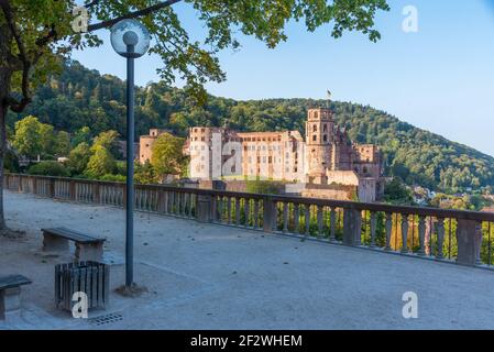 Vue sur le château de Heidelberg en Allemagne Banque D'Images