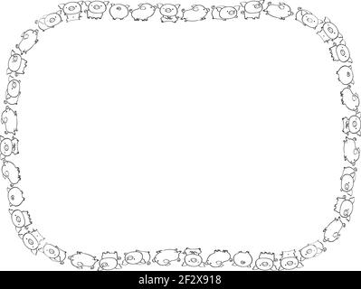 arrière-plan de la carte de cadre de bordure de fleurs Illustration de Vecteur