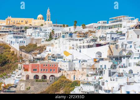 Village de Firostefani sur l'île de Santorini, Grèce Banque D'Images