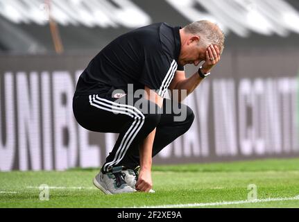 Photo du dossier datée du 26-07-2020 de Chris Wilder, directeur de Sheffield United, semble abattu. Date de publication : samedi 13 mars 2021. Banque D'Images