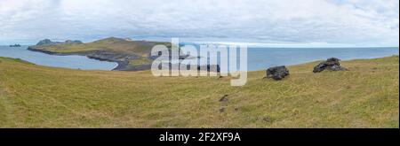 Péninsule Storhofdi de l'île Heimaey en Islande Banque D'Images