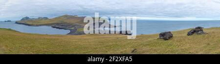 Péninsule Storhofdi de l'île Heimaey en Islande Banque D'Images