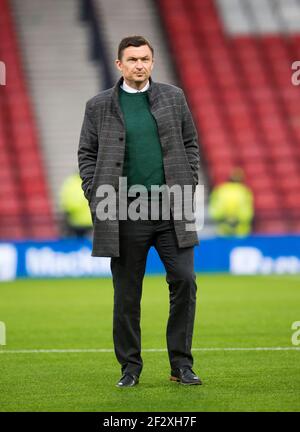 Photo du dossier datée du 02-11-2019, de Paul Heckingbottom, gestionnaire Hibernian. Date de publication : samedi 13 mars 2021. Banque D'Images