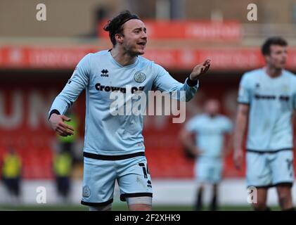 LINCOLN, ROYAUME-UNI. 13 MARS : Oliver Rathbone de Rochdale réagit lors du match Sky Bet League 1 entre Lincoln City et Rochdale au STADE LNER, Lincoln, le samedi 13 mars 2021. (Crédit : James HolyOak | MI News) crédit : MI News & Sport /Alay Live News Banque D'Images