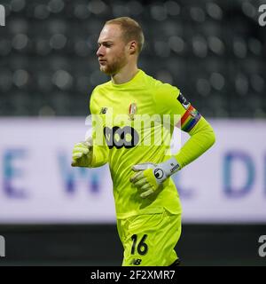 EUPEN, BELGIQUE - MARS 13 : gardien de but Arnaud Bodart de Standard de Liège pendant le match de la coupe Croky belge entre KAS Eupen et Standard Luik à Kas Banque D'Images