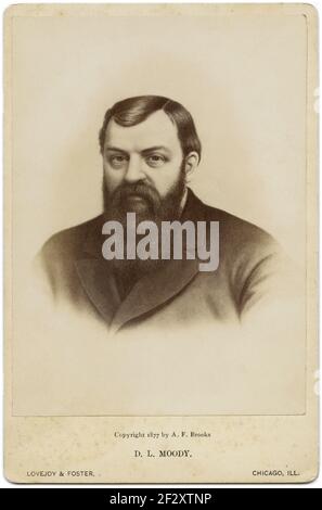 Dwight Lyman Moody (1837-1899), évangéliste chrétien américain, dans un portrait de 1877 par Alden Finney Brooks. (ÉTATS-UNIS) Banque D'Images