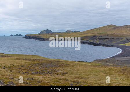 Péninsule Storhofdi de l'île Heimaey en Islande Banque D'Images